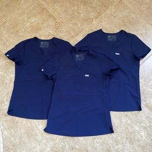 3 Figs XXS Catarina Top Set in Navy